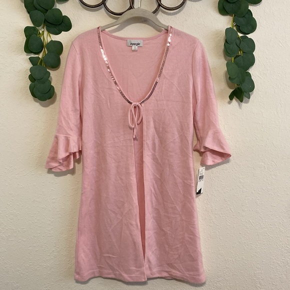 NWT Vintage Y2K Pink Sequined Open-Front Cardigan💕 - Picture 2 of 7